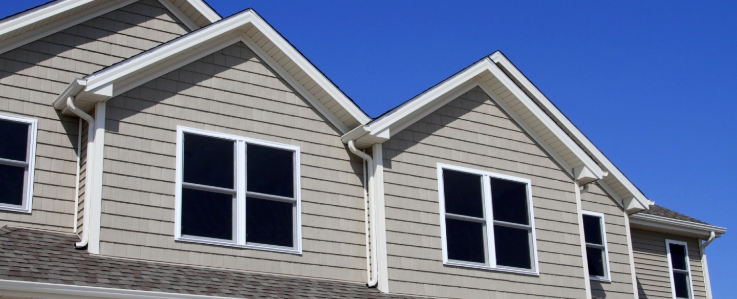 exterior view of a house with new siding